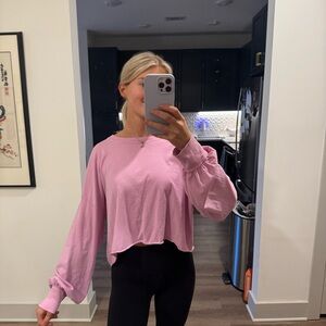 Free People We The Free Pink Long Sleeve T-Shirt - SIZE L